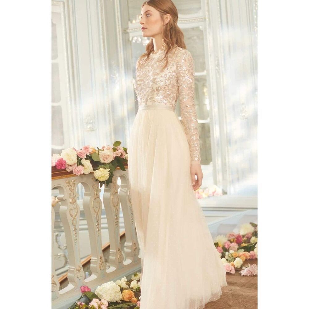 Needle & Thread Needle & Thread Tempest Long Sleeve maxi Gown